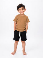 Full Set-Brown Tshirt+ Black Pant