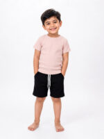Full Set- Baby Pink Tshirt+ Black Pant
