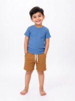 Full Set-Blue Tshirt+ Brown Pant